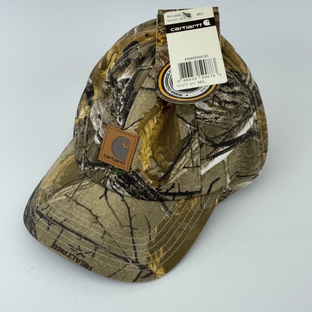 Carhartt Mens Realtree Xtra Camo Force Hat Cap 101477 977 Brown Green M/L NWT